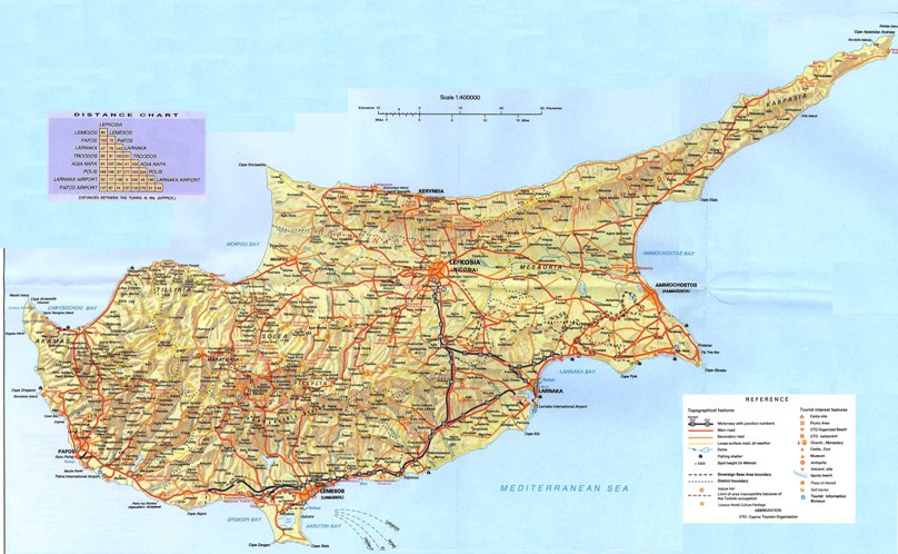 Ετιά :: Χάρτης Κύπρου